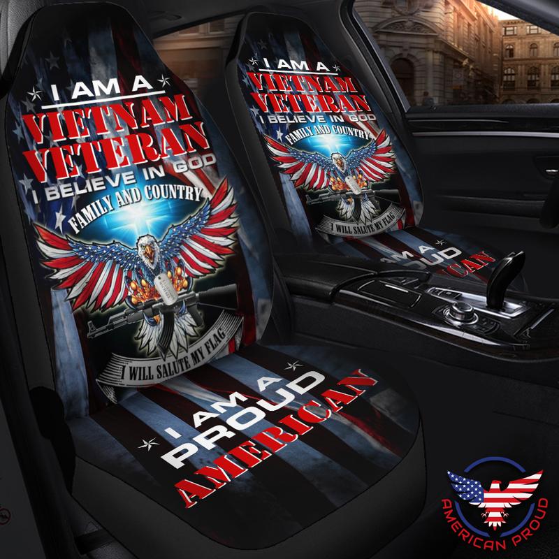 Proud Vietnam Veteran - Personalized Car Seat Covers